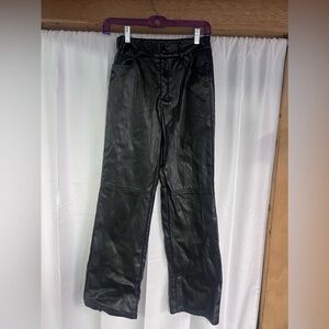 Black leather pants